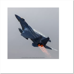 F-15C Afterburner & Vapor climb at dusk Posters and Art